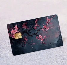 Japanese Cherry Blossom Mountain Floral Credit Debit Card Skin Cover Sticker 1pc Japanese Cherry Blossom Mountain Floral Credit Debit Card Skin Cover Sticker 1pc