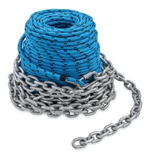 Camco TRAC Outdoors Anchor Rode 6mm X 200' Rope/15' Chain 69082