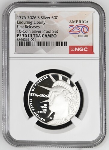 [IN HAND] 2026 S Silver Enduring Liberty 50C NGC PF70 UCameo First Releases 