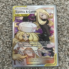 Pokemon TCG Cynthia and Caitlin Full Art Cosmic Eclipse Holo Card 228/236 NM on eBay