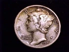 1916-S  Mercury Dime, Fine Grade