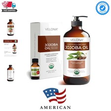 USDA Organic Jojoba Oil - 16 fl oz Glass Bottle, Cold Pressed, Pump