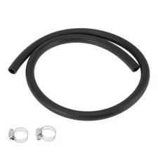 Oil Hoses 12mm/18mm 1m for Irrigation, 2 Clamps, Black