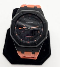 Custom Casio G-Shock GA-2100 Orange and Black Mod Watch