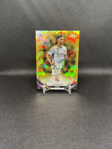 2023-24 Topps Chrome UEFA Sapphire RODRYGO Gold /50 #168 Real Madrid