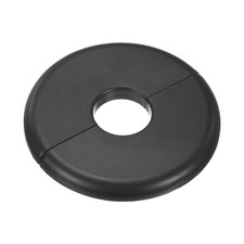 1-Pack ABS Round Self-Adhesive Wall Split Flange 6.5mmH for 20mm Dia Pipe,Black