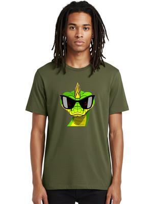 Sunglasses-Snake-1 Mens Graphic Tee, 100% Cotton, Casual Summer Wear