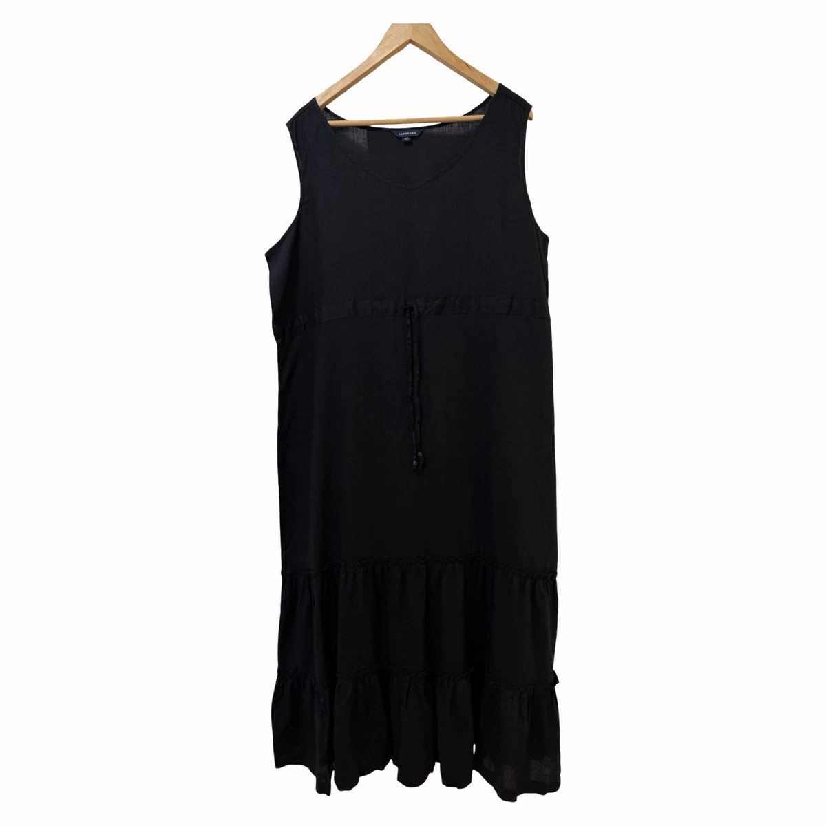 knee length dresses for ladies Linen Swing Dress