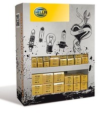 HELLA H1 H3 H4 H7 GLÜHLAMPEN SORTIMENT 50 Stk. VERKAUFS DISPLAY 12V PKW AUTO