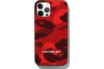 A BATHING APE BAPE Color Camo iPhone 12/12 Pro Case Black Red Authentic  BrandNew - Main Image