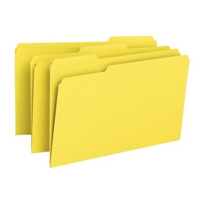 Smead SMD17943 Yellow File Folders Legal 8.5''x14'' 0.75'' Exp