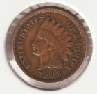 US Rare Old West 1903 Indian Head Penny Coin American Collection Shield Cent X52