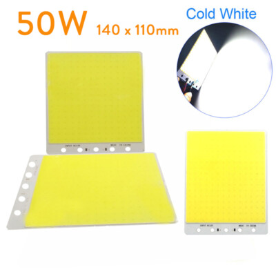 LED COB Chip 50W Car Light Source Bulb 110 x 140mm Square Panel Lamp DC12V