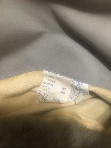 LAKELAND Vintage Conquest Union Mens Long Tan Trench Coat Faux Shearling Fur 42 - Picture 5 of 11