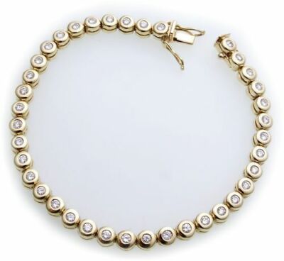 Damen Armband Brillant 1,60 ct echt Gold 750 Tennisarmband Diamant