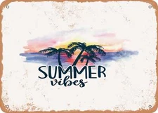 METAL SIGN - Summer Vibes - 3 - Vintage Look Sign