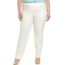 NWT Nine West The Skinny white pinstripe pants plus size 22W
