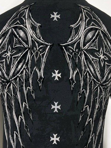 Xtreme Couture by Affliction Men's T-Shirt Stone Ranger Biker Cross - Picture 8 of 12