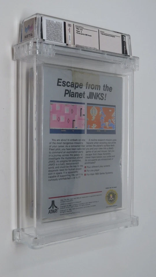 Brand New Unopened Jinks Atari 7800 Sealed Video Game! Wata Graded 8.0 Seal A - Image 2 of 4