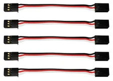 Apex RC Products Futaba Style 3" / 75mm Male Male Servo Extension -5 Pack #1000M