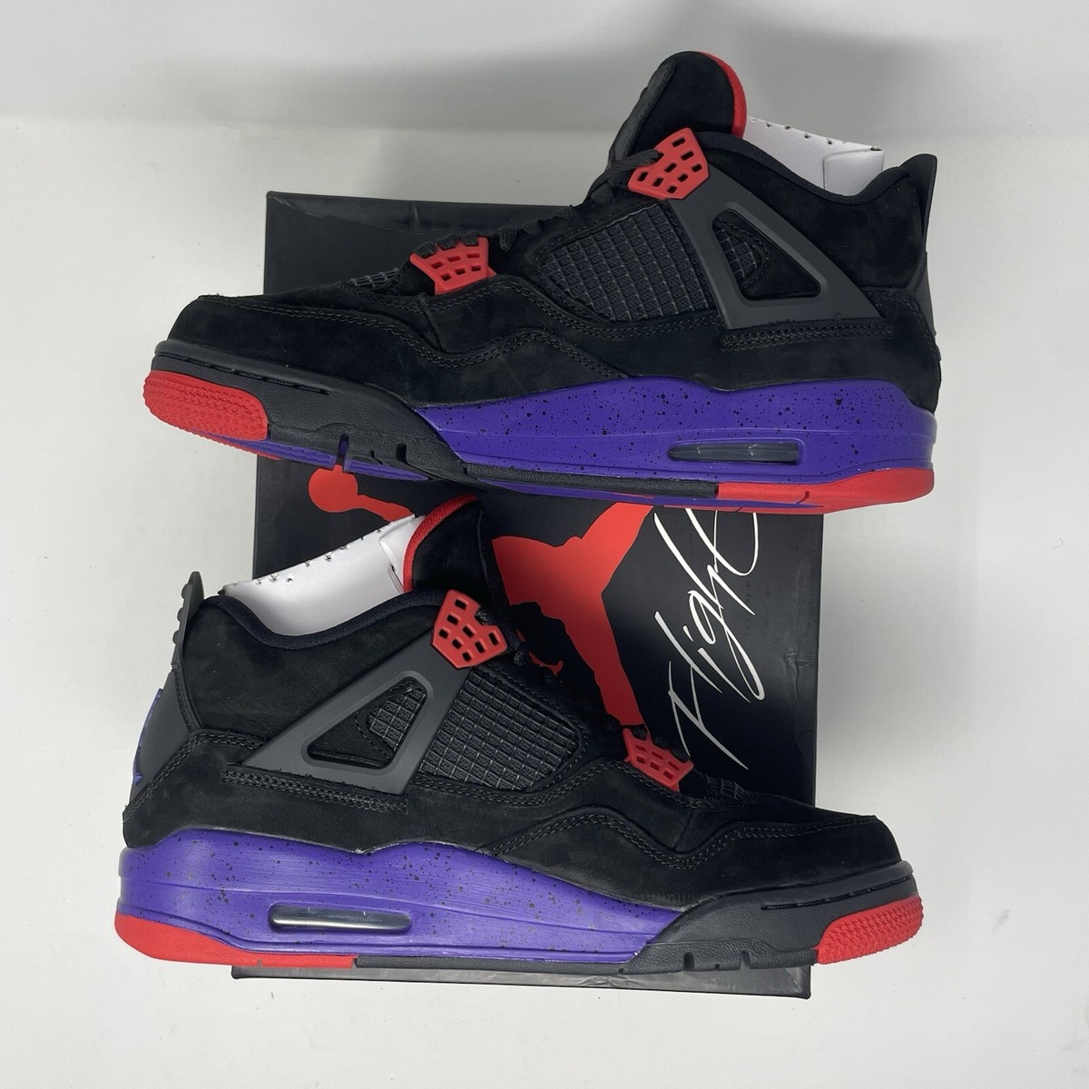 Air Jordan 4 Retro Raptors AQ3816 065 Black/University Red/Court