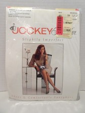 Vintage JOCKEY FOR HER Sheer Comfortable Pantyhose White Med Tall 1993