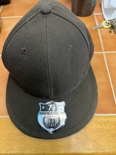 Premium Solid Fitted Cap Baseball Cap Hat, Flat Bill / 7 1/8 M