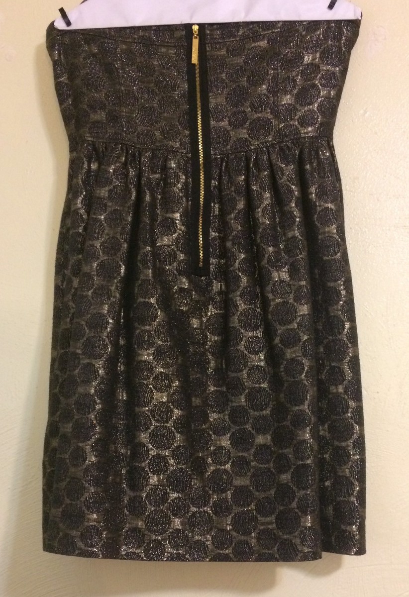Kensie Dresses Sleeveless Gold & Black Party Formal Cocktail Dress Sz 12