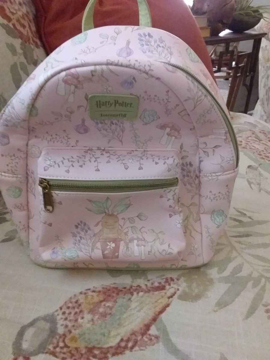 Loungefly Harry Potter Mandrake Mini Backpack Pink Floral  display picture 2
