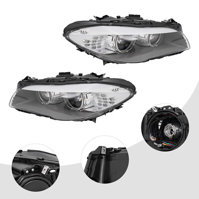 For 2011-2013 BMW 5 Series F10 HID Headlight w/ AFS Left+Right Sides Headlamps