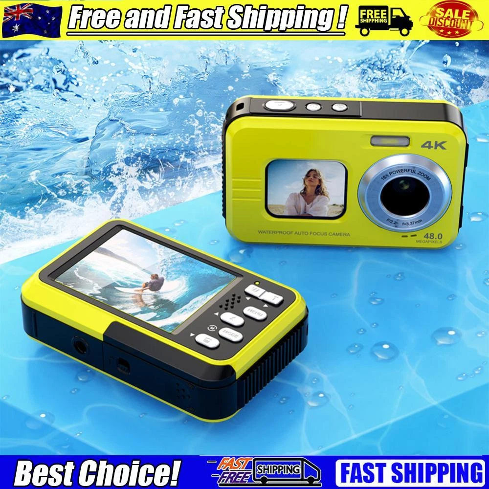 Waterproof Underwater Cameras Portable 2.7K 48 MP Digital Camera