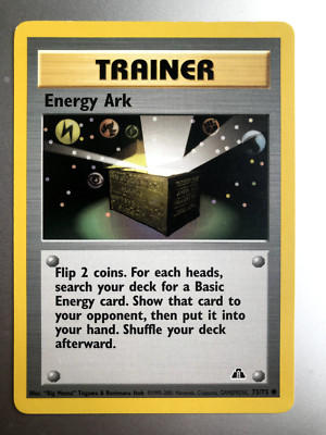 Pokemon Neo Discovery Trainer Energy Ark 75/75 Non Holo LP+