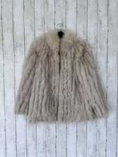 Saga Fox Size 10 Fox Fur Coat, Fully Lined, Vintage, Hook&eye Closure, Soft !