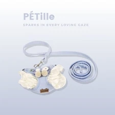PETille Blue Cherry Harness & Leash-S.  Buy ANY 2 get 20% OFF & Free Shipping