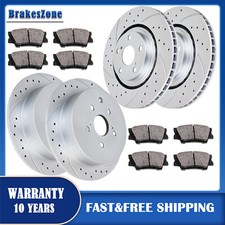 Front Rear Brake Rotors and Brake Pads for Toyota Sienna Highlander Lexus Brakes