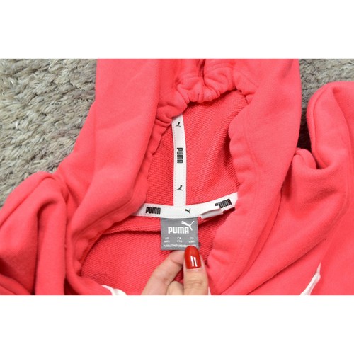 PUMA Women's 2XL Pink Pullover Hoodie Crop Solid Cotton Blend - Picture 5 of 7