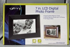 NEW GFM 7" LCD Digital Photo Frame 2 Interchangeable Frames w/ Movies  Music