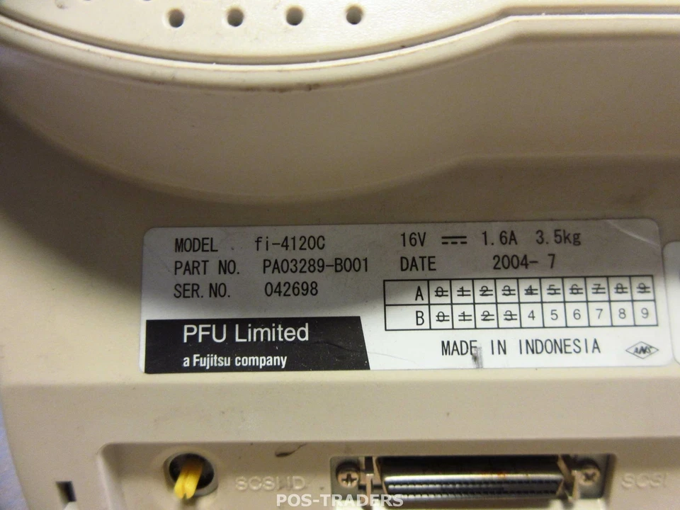 FUJITSU fi-4120C2 USB Color Image Document Scanner A4 600 dpi 25ppm POWERS ON OK - Bild 4 von 4