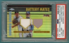2002 Topps Chrome Battery Mates Glavine/Lopez Game Used Jersey #BMCGL PSA 9! 