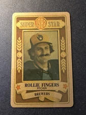 1982 PERMA-GRAPHICS Rollie Fingers SUPER STAR CREDIT CARD-GOLD