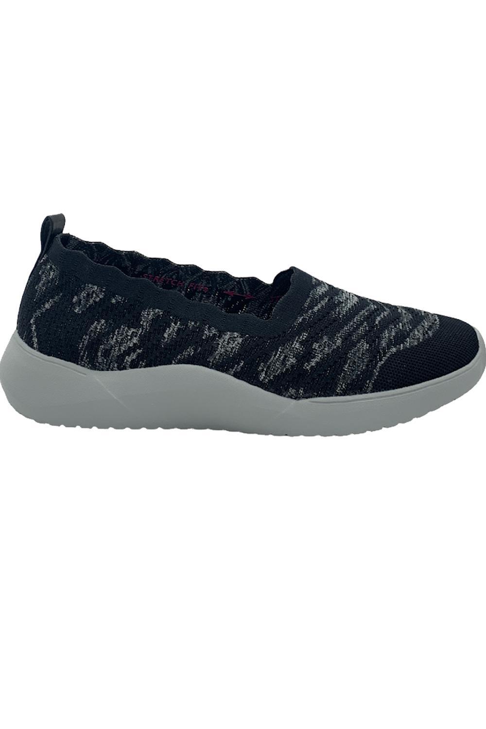 Моющиеся трикотажные слипоны Skechers Seager Cup My Impression ЧерныйСерый 5790₽