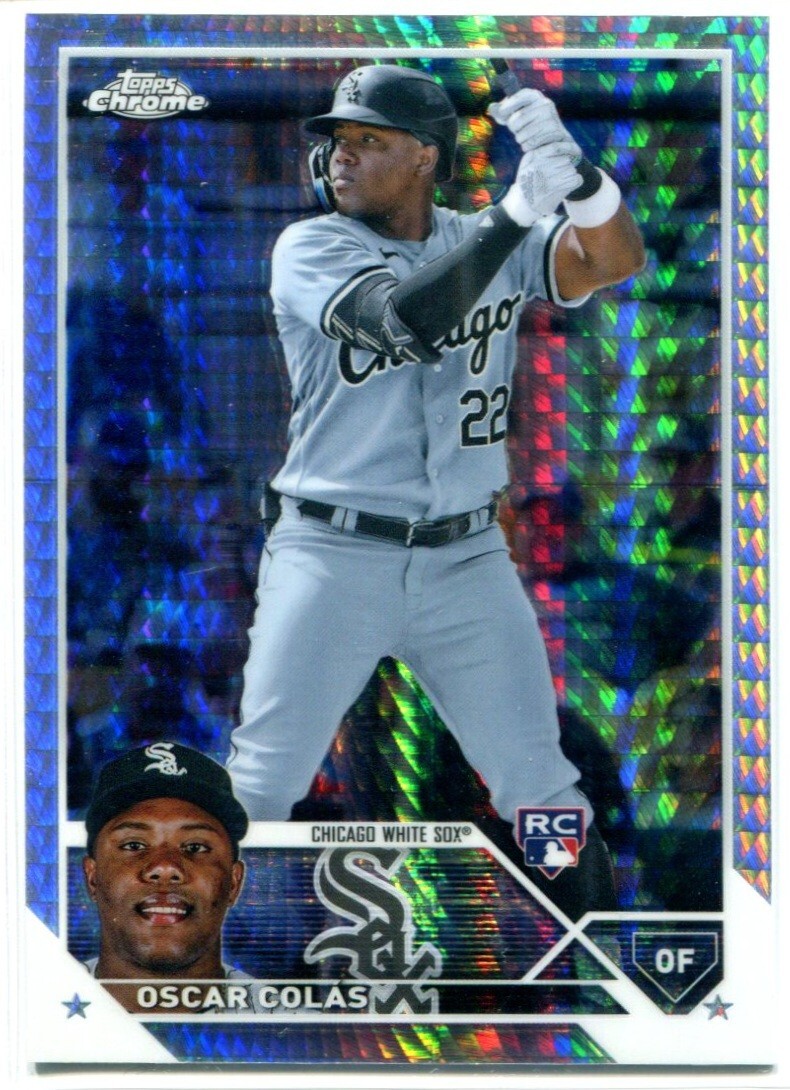OSCAR COLAS 2023 Topps Chrome Baseball PRISM REFRACTOR RC #145