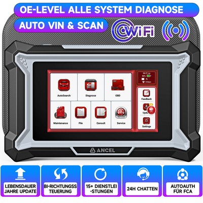 OBD2 Diagnosegerät Kfz Alle System Aktiver Test TPMS Service Reset Gratis Update