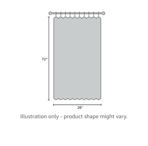 Stall Fabric Shower Curtain - 36 x 72 Inches Small Geometric Cloth Shower Cur... - Picture 7 of 7