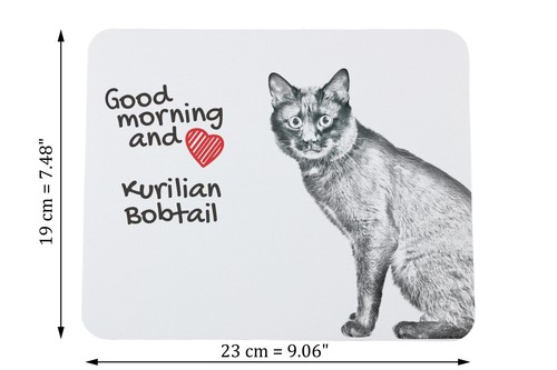 Kurilian bobtail mouse pad with a cat Art-Dog - 第 2/7 張圖片