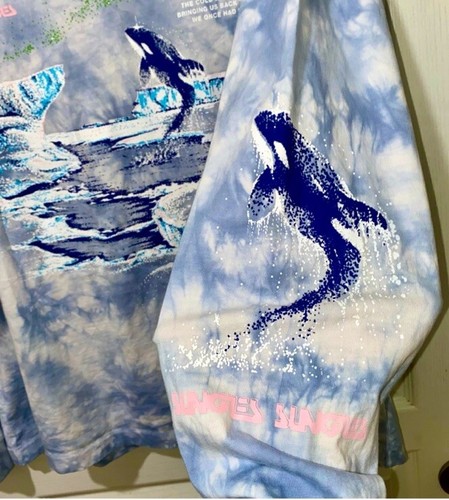 Jungles Jungles XL Tie Dye long sleeve t shirt Orca Whale Polar Bear Ocean Print - Picture 9 of 10