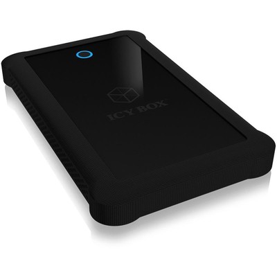 ICY BOX IB-233U3-B Externes USB-A 3.0 Gehäuse für 2,5'' SATA HDD/SSD mit Silikon-