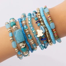 Turquoise Bead Bracelet Set - 9 bracelets sold out  L0VESTYLIZE