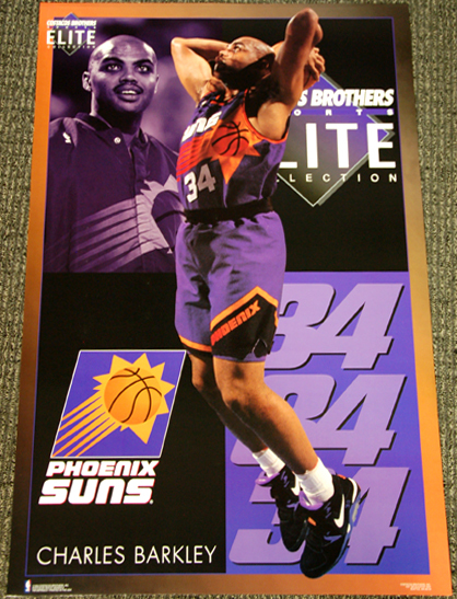チャールズ  バークリー  サンズ  NBA  ポスター バスケ Charles Barkley ELITE Phoenix Suns 1994 Slam Dunk Costacos