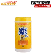 Wet Ones for Pets Multi-Purpose Dog Wipes w/ Aloe Vera for Paws All Purpose 50Ct
